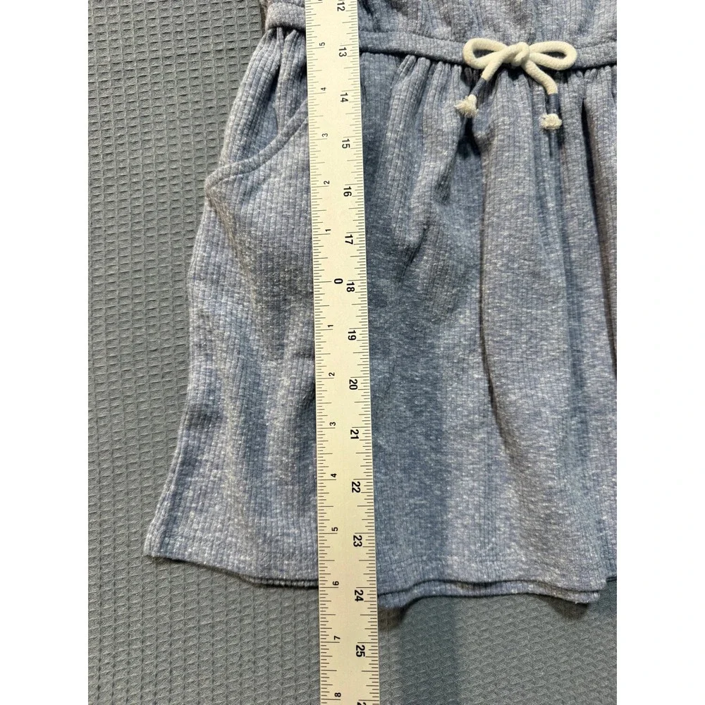 Cat & Jack Ribbed Knit Dress Girls Size S (6/6X) Heather Blue